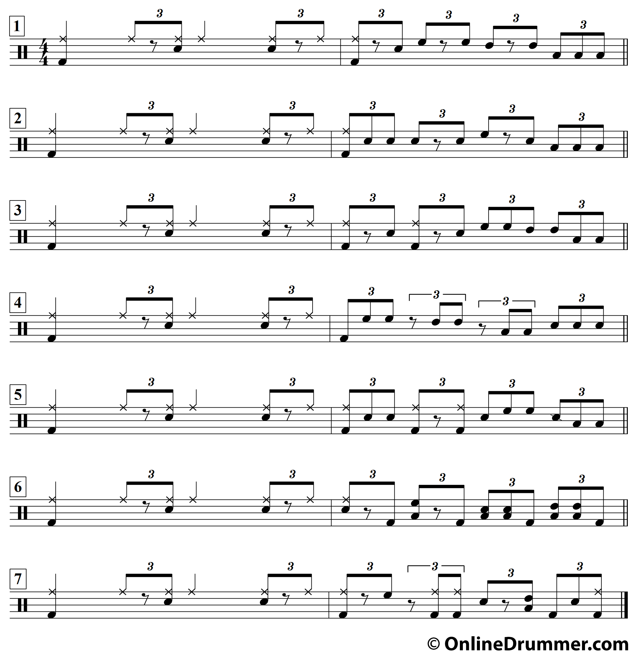 Drum Pattern Rock Drum Pattern Rock