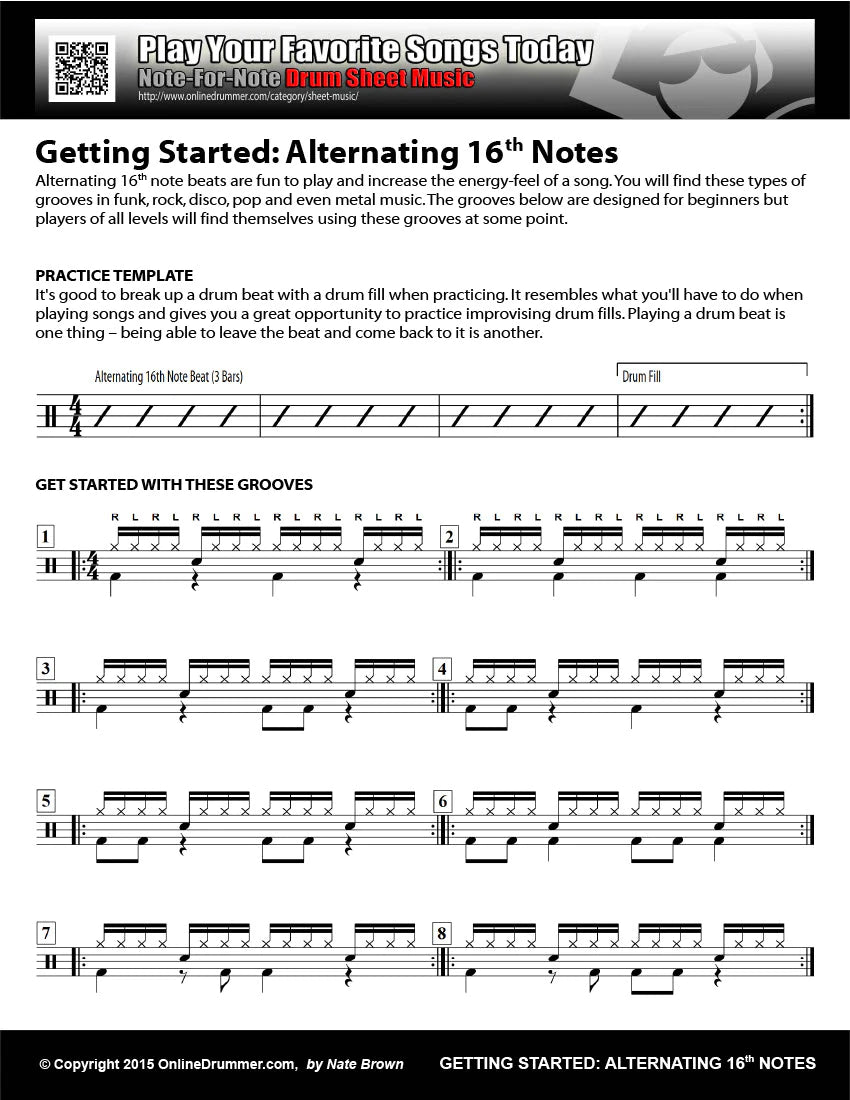 Getting Started with Alternating Sixteenth Notes on Hi-hat