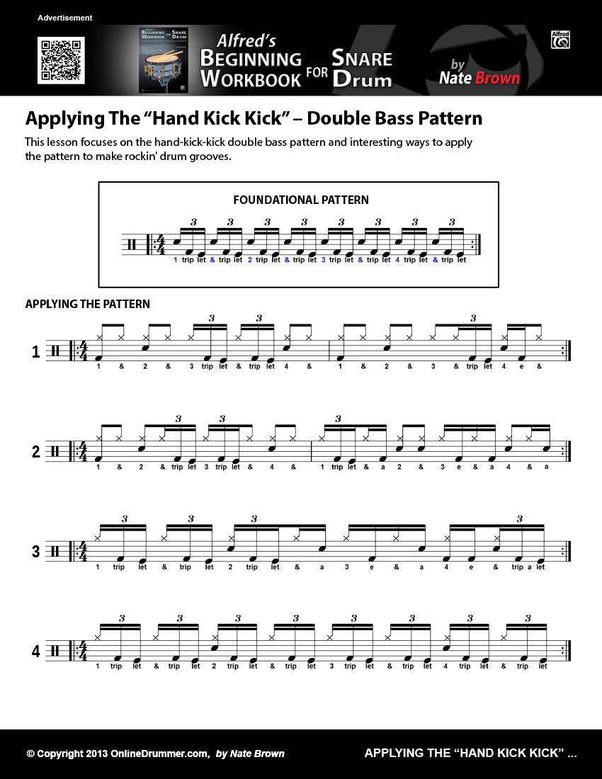 Applying The "Hand Kick Kick" - Double Bass Pattern