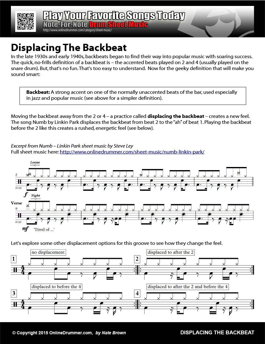 Displacing The Backbeat - Linkin Park Style