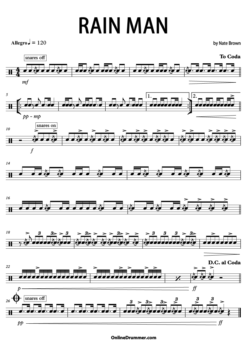 Rain Man - Snare Solo