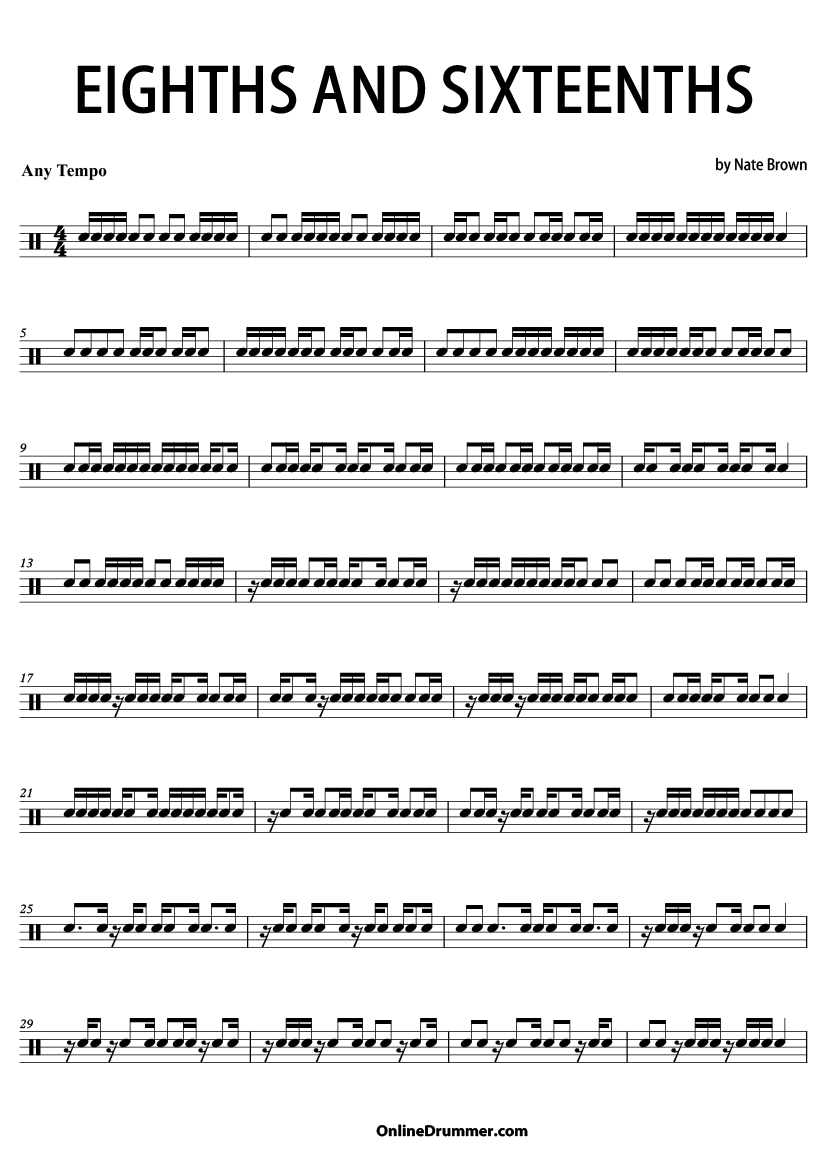 Eighths And Sixteenths - Snare Solo