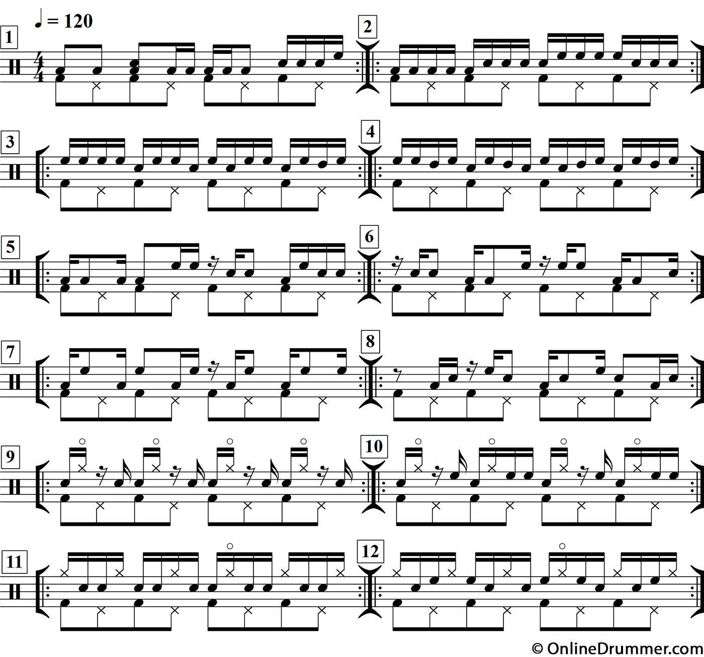 Twelve "Walking" Beats & Fills