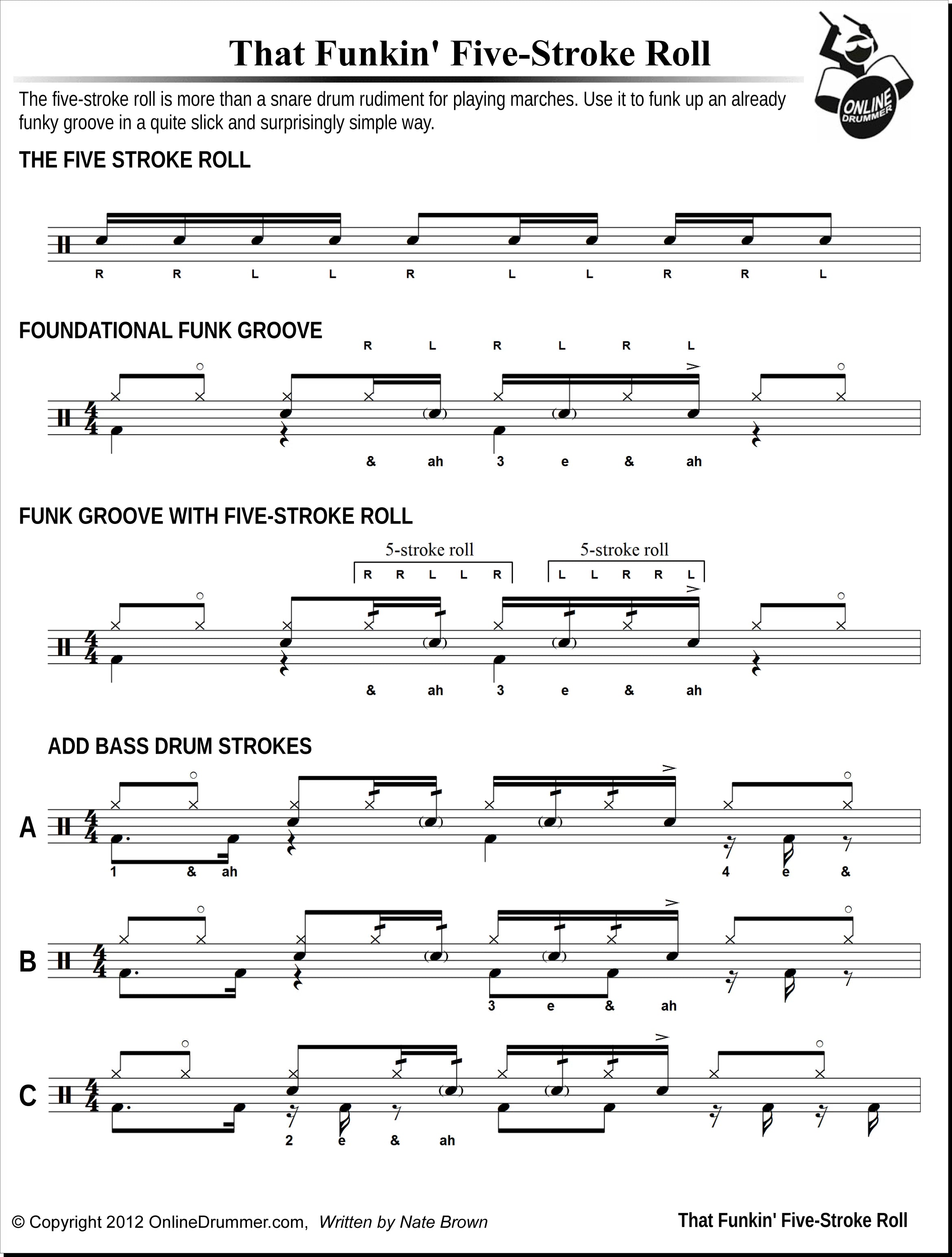 That Funkin' Five-Stroke Roll - Drum Lesson