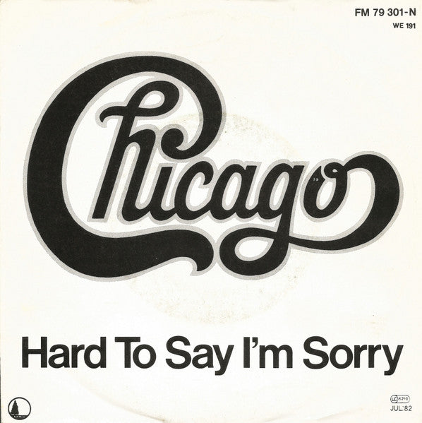 Hard to Say I'm Sorry - Chicago - Drum Sheet Music