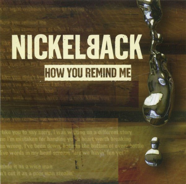 How You Remind Me - Nickelback - Drum Sheet Music