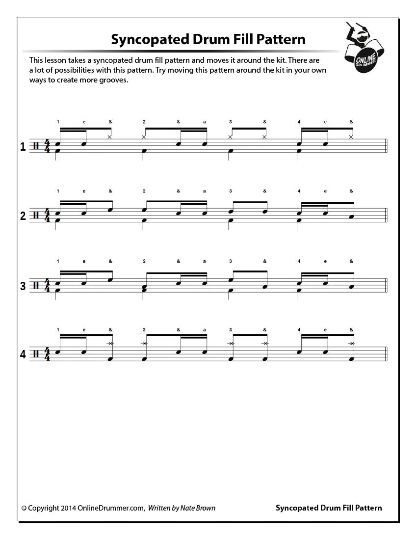 Syncopated Drum Fill Pattern