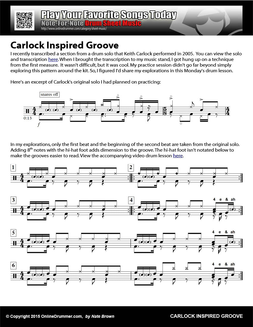 Carlock Inspired Groove
