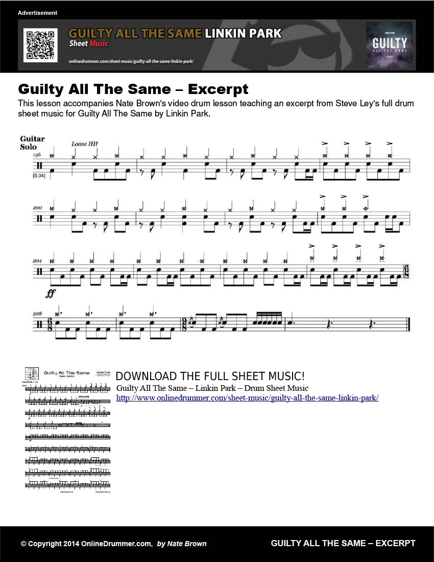 How To Play Guilty All The Same - Linkin Park