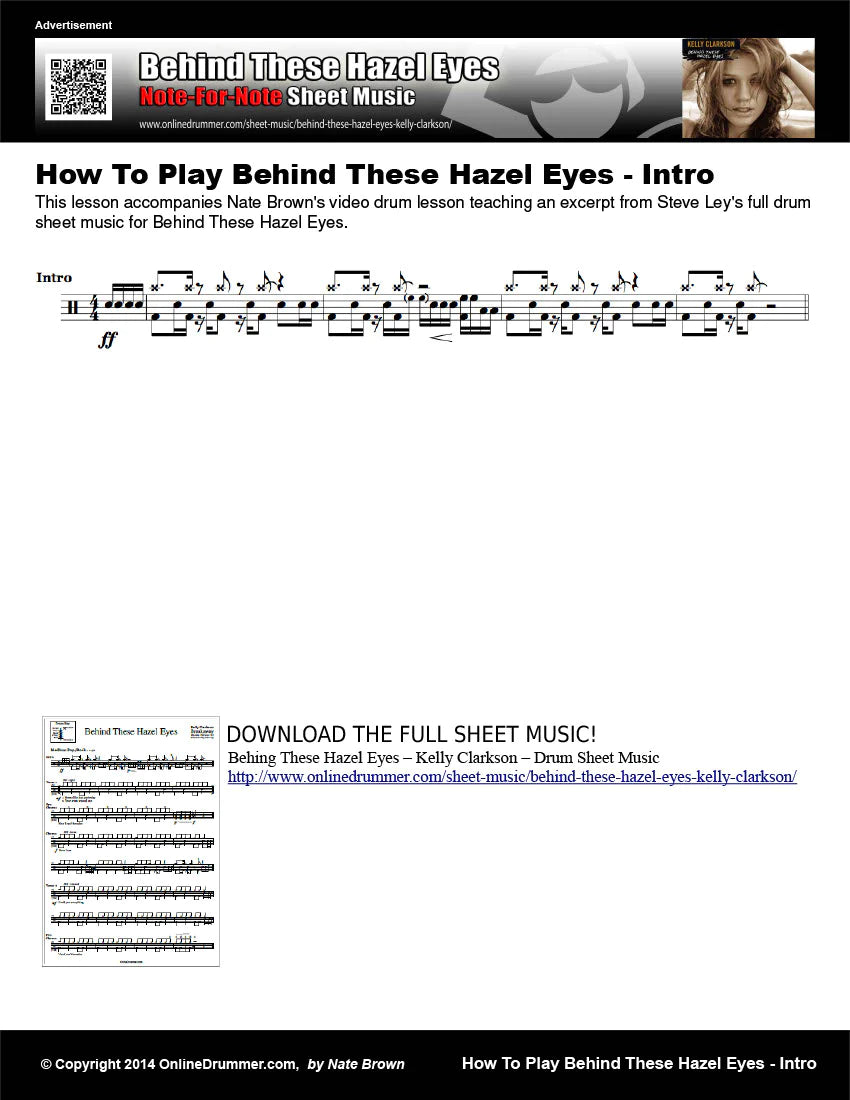 How To Play Behind These Hazel Eyes - Intro