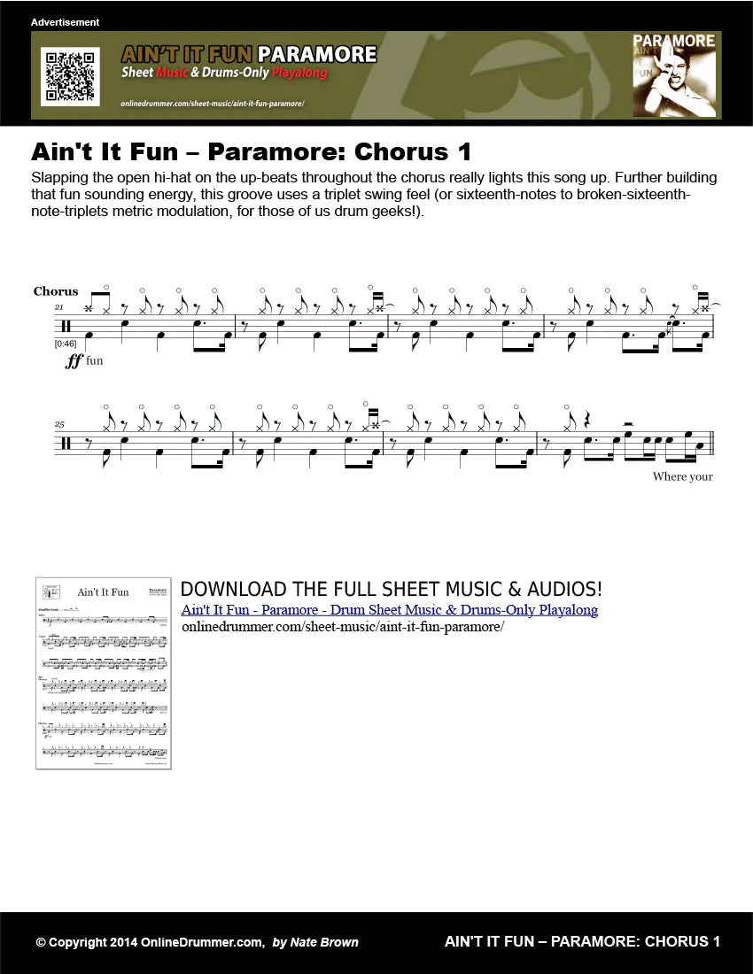 Ain't It Fun - Paramore - Chorus Lesson