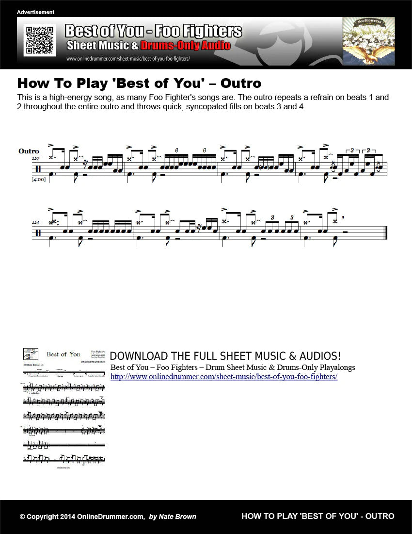 How To Play Best of You - Foo Fighters - Outro