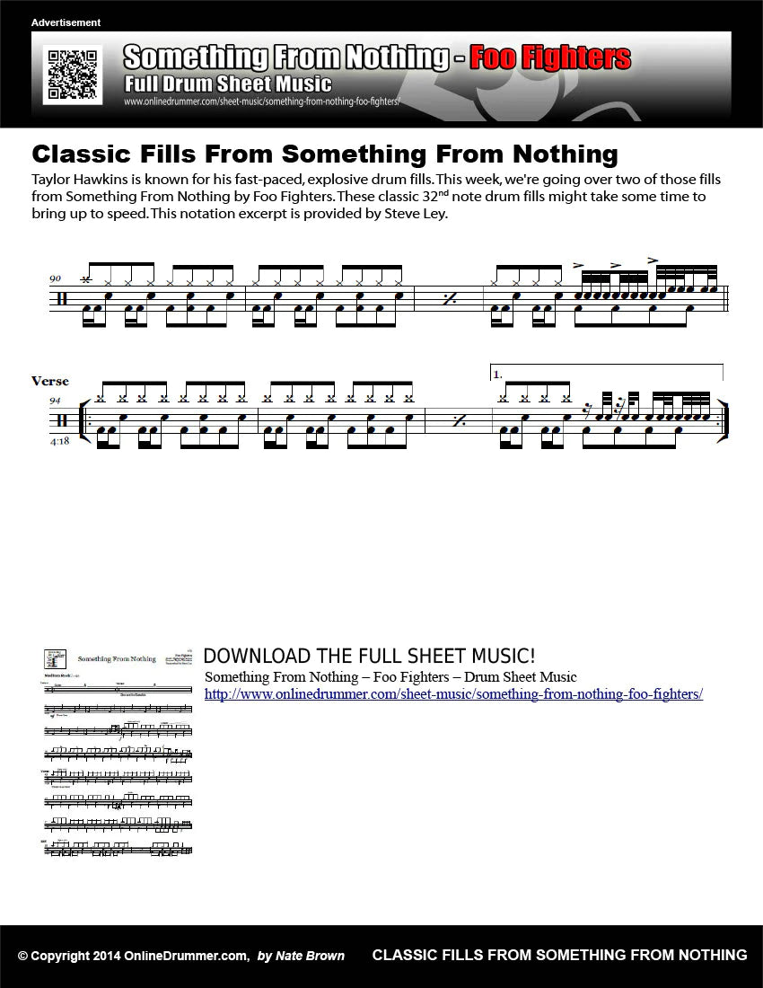 Classic Fills from Something From Nothing - Foo Fighters