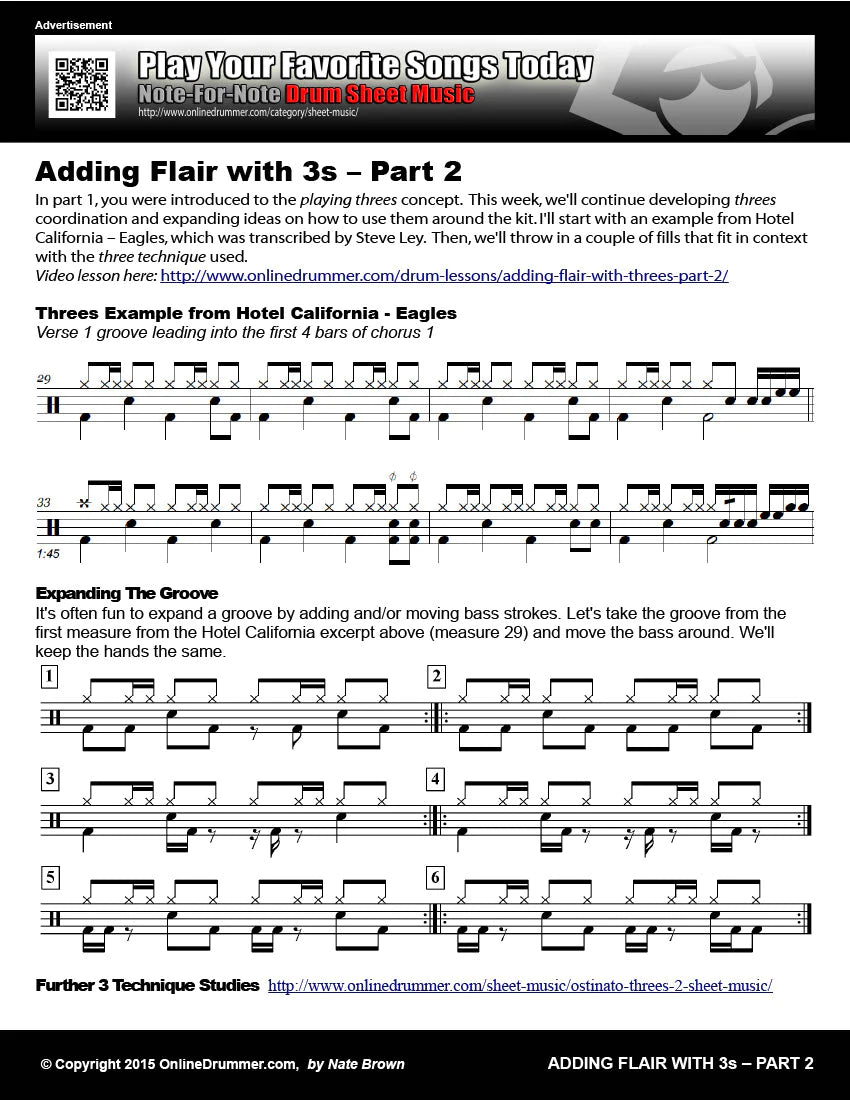 Adding Flair With Threes - Hotel California