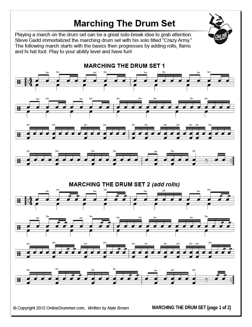 Drum Chart for Mad World by Tears For Fears - Joe The Drummer - Drum  Lessons North-West London and Online