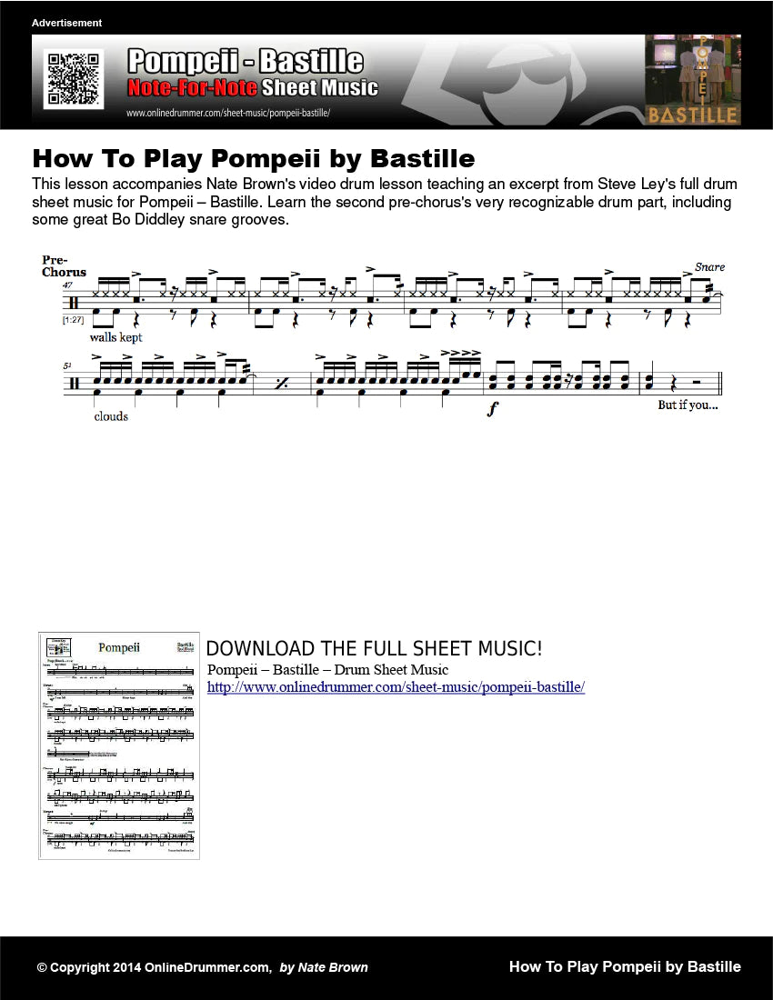 How To Play Pompeii by Bastille
