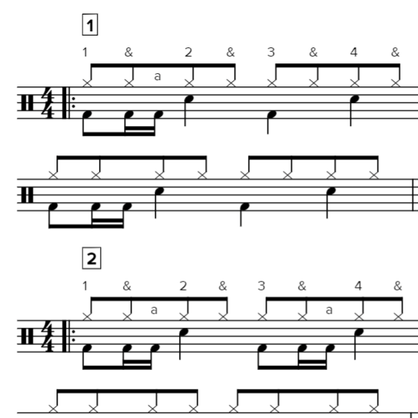 4. Sixteenth Note Bass Drum Phrasing (B)
