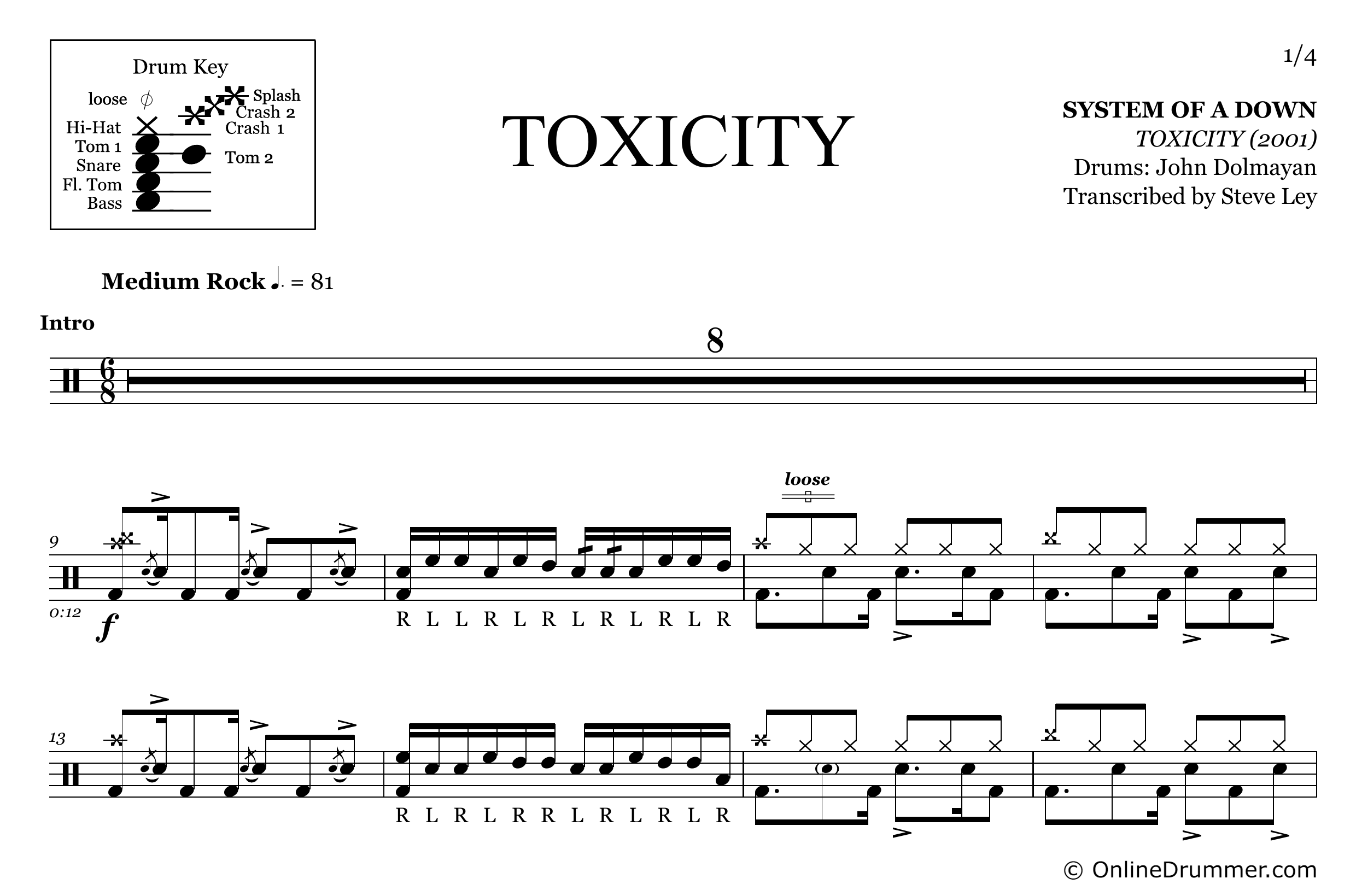 Toxicity - System of a Down - with Sticking