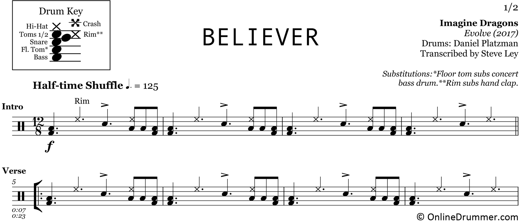 Believer (Sheet Music)