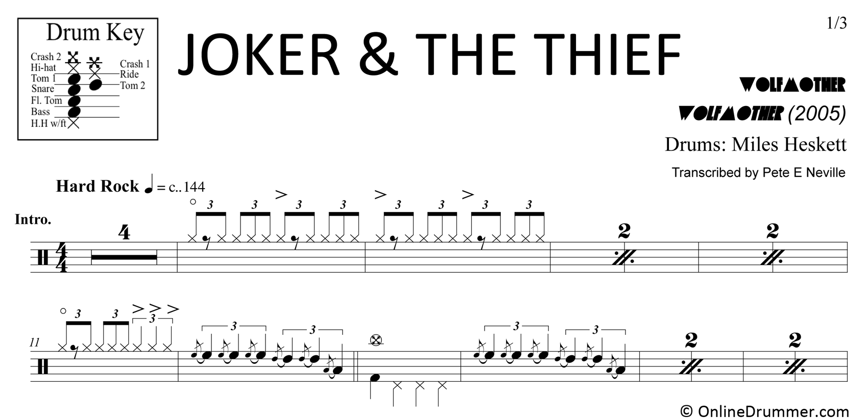 Joker & the Thief - Wolfmother - Drum Sheet Music