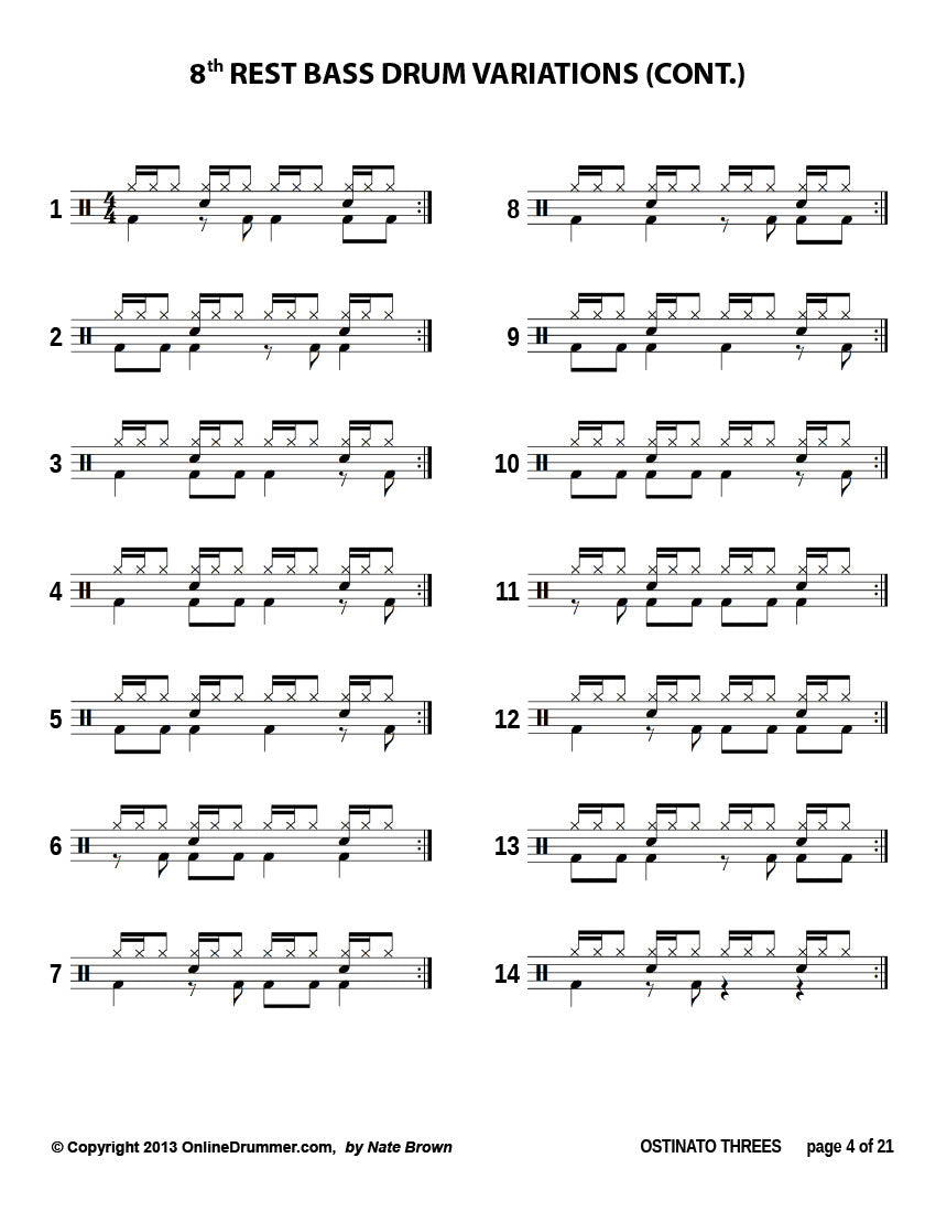 Ostinato Threes - Part 1 - Ebook