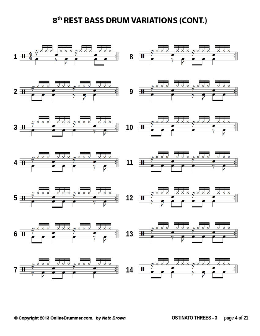 Ostinato Threes - Part 3 - Ebook